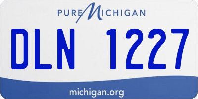 MI license plate DLN1227