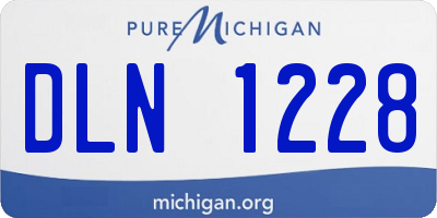 MI license plate DLN1228