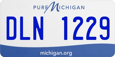 MI license plate DLN1229