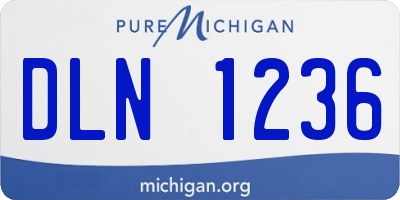 MI license plate DLN1236