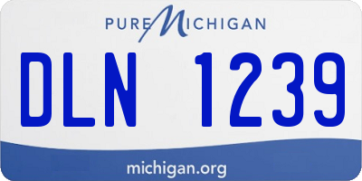 MI license plate DLN1239