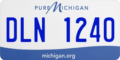MI license plate DLN1240