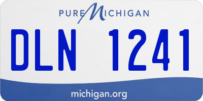 MI license plate DLN1241