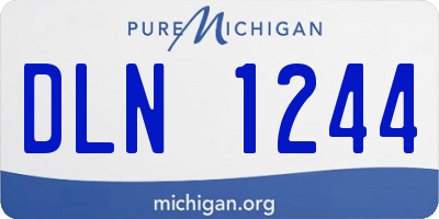 MI license plate DLN1244