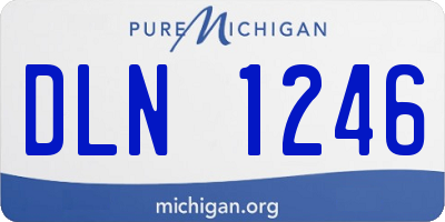 MI license plate DLN1246