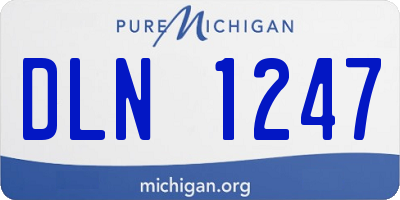 MI license plate DLN1247
