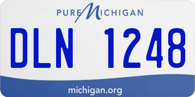 MI license plate DLN1248