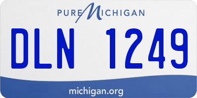 MI license plate DLN1249