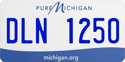 MI license plate DLN1250