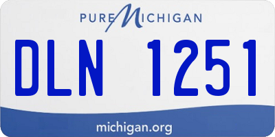 MI license plate DLN1251
