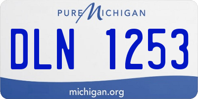 MI license plate DLN1253