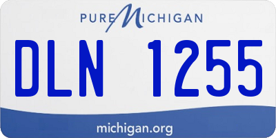 MI license plate DLN1255