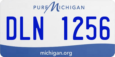 MI license plate DLN1256