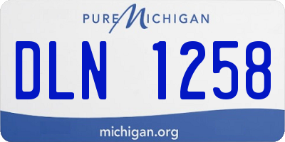 MI license plate DLN1258