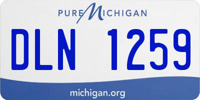 MI license plate DLN1259