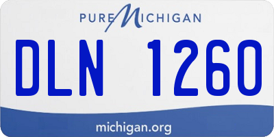 MI license plate DLN1260