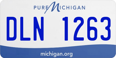 MI license plate DLN1263