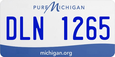 MI license plate DLN1265