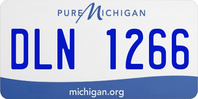 MI license plate DLN1266