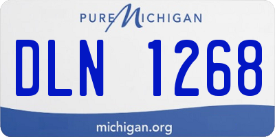 MI license plate DLN1268