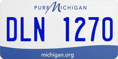 MI license plate DLN1270