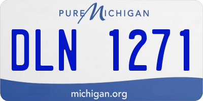 MI license plate DLN1271