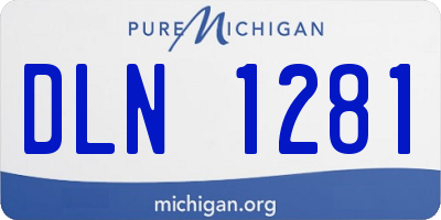 MI license plate DLN1281