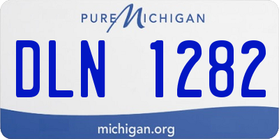 MI license plate DLN1282