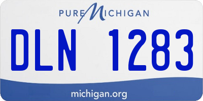 MI license plate DLN1283