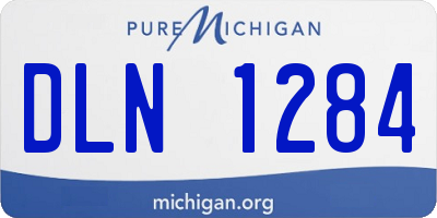 MI license plate DLN1284