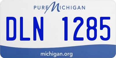 MI license plate DLN1285