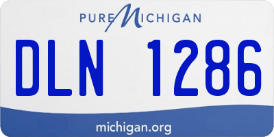 MI license plate DLN1286