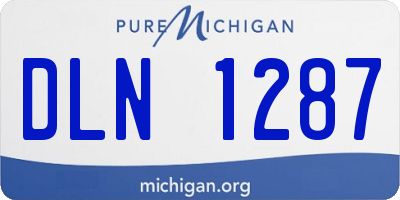 MI license plate DLN1287