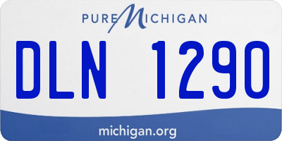 MI license plate DLN1290