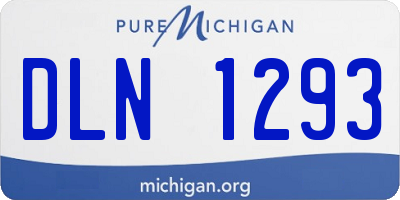 MI license plate DLN1293