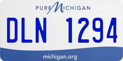 MI license plate DLN1294