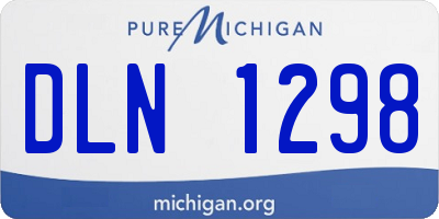 MI license plate DLN1298