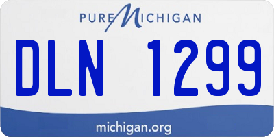 MI license plate DLN1299
