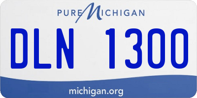 MI license plate DLN1300