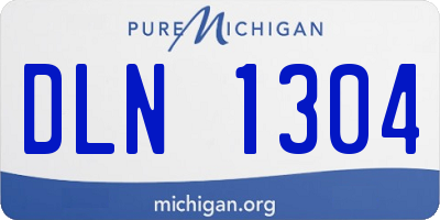 MI license plate DLN1304