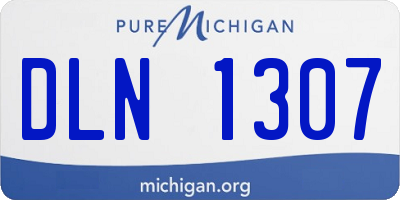 MI license plate DLN1307