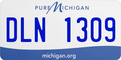 MI license plate DLN1309