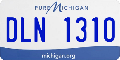 MI license plate DLN1310