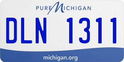 MI license plate DLN1311