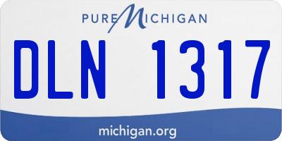 MI license plate DLN1317