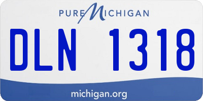 MI license plate DLN1318