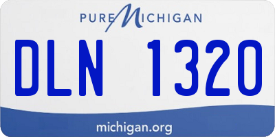 MI license plate DLN1320