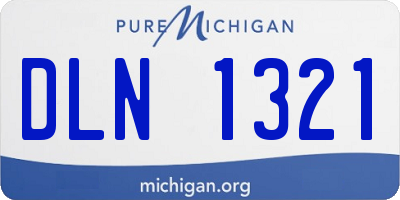 MI license plate DLN1321