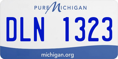 MI license plate DLN1323