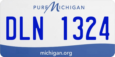 MI license plate DLN1324